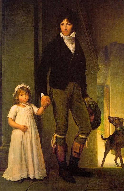  Baron Francois  Gerard Jean-Baptiste Isabey and his Daughter Spain oil painting art